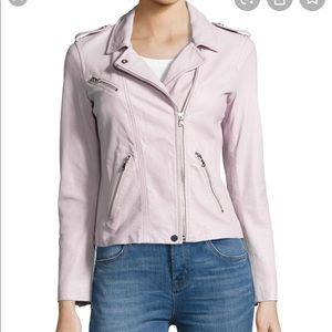 Rebecca Taylor leather Moto Jacket, lavender